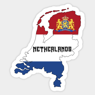 Netherlands flag & map Sticker